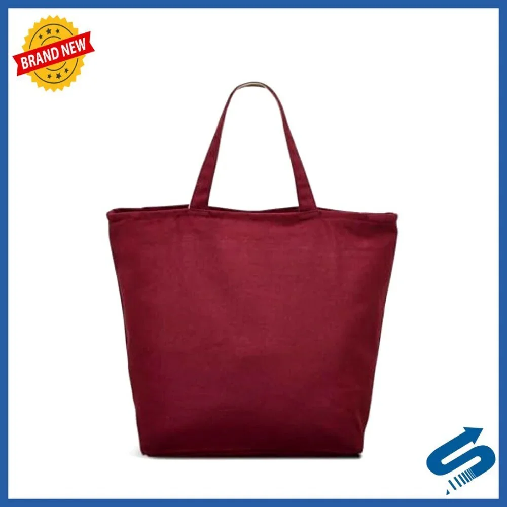 Recycled Canvas Tote Bag Small Crook Zip Top Eco Friendly Floral Design